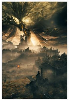 LITGY Elden Ring-Poster auf Leinwand, ungerahmt, 20 x 30 cm