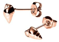 Purelei® Oceanside Ohrstecker – Kleine Muschel-Ohrringe aus Edelstahl in Gold, Silber oder Roségold – Minimalistischer Damen-Schmuck mit maritimen Aloha-Vibes – 4 x 6,8 mm, 0,8 g (Rosegold)