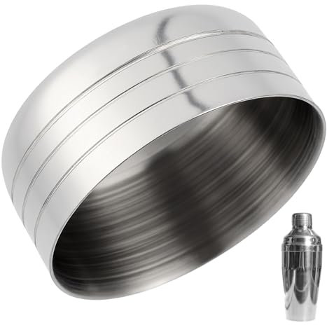 Cabilock Tapa De Coctelera De Acero Inoxidable Shaker De Cóctel Con Tapa Mezclado Tapa Superior De La Coctelera Tapa De Repuesto De Coctelera Largo Prueba De Fugas Taza Coctelera Para Plata