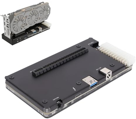 Gugxiom Mini eGPU Dock kompatibel mit Thunderbolt 3/4/USB4 Port | Externes GPU-Dockstation-Gehäuse PCIe X16 für Laptop-Desktop, DC/ATX 24-polig/SFX-Unterstützung