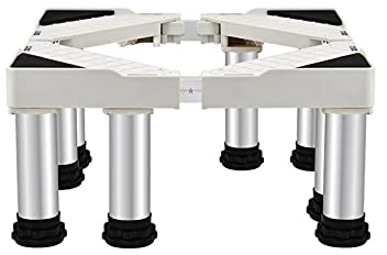 Verstellbarer Waschmaschinen-Unterbau für Kühlschrank, Geschirrspüler, feuchtigkeitsbeständig, vibrationshemmend, 50–75 cm Länge, 10/15/20/25 cm Höhe