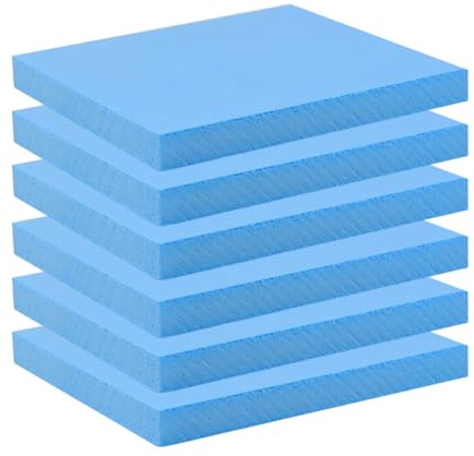 Tutamaz - Juego de 6 placas de espuma rígida de poliestireno (poliestireno, de alta densidad, para manualidades, paisajes, edificios, modelado, bricolaje