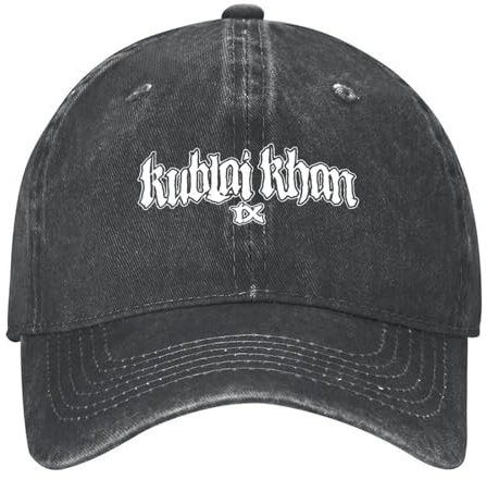 IWURYCX Baseballmütze Kublai Khan TX Band Designs schwarz Luxus Visier Sonnenkappe Herren Hüte Damen