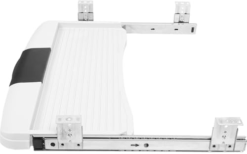 MUCKLILY Keyboard Tray mit Verstärkten Schienen Ausziehbare Tastaturablage für Schreibtisch Platzsparender Untertisch Halter Leicht Gleitender Tastaturhalter für Büro und Home Office