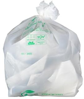 Sac-poubelle 80 L blanc biodégradable et compostable x 200