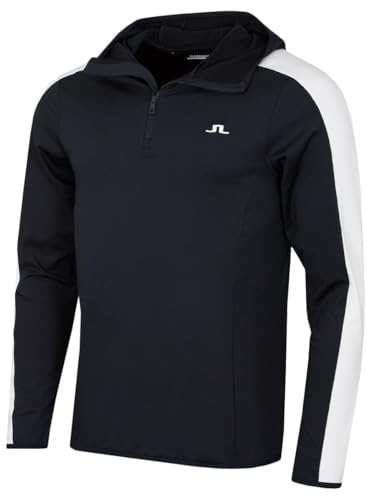 J.Lindeberg Herren 1/4 Zip Midlayer leicht Golf-Hoodie - JL Marine - L