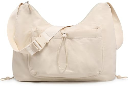 HYZUO Halbmond Tasche Handtasche Damen Umhängetasche Hobo Bags, Aprikose | Hobo Taschen Damen Trendige Handtasche mit Verstellbarem Riemen Leicht Sitzend Umhängetasche für Reisen Arbeit den Alltag
