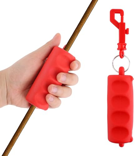 Fukaisu Extractor Flechas, Portátil Pinza Extractora de Flechas para Tiro con Arco Hand Saver con Agarre Ergonómico y Llavero Ideal para Practicar Tiro (Rojo)