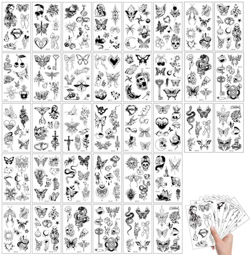 JOVYTH 150+ Blätter Tattoos Erwachsene Temporäre Tattoos Wasserdicht Temporary Fake Tattoo Männer Damen Frauen Festival Accessoires