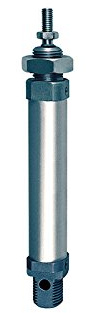 RIEGLER 105759-1.DM.10050 Rundzylinder, doppeltwirkend, Magnet, Kolben-Ø 10, Hub 50, M5, 1Stk