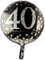 Amscan 3213001 - Standard Folienballon Happy Birthday 40, Durchmesser circa 43 cm, Heliumballon, Geburtstag