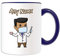 UNIGIFT Personalised Gift - Dentist Male Black Mug (Career Design Theme, Colour Options) - Any Name/Message on Your Unique - Medical Mask Dental Tool White Lab Coat Tooth Practice Asian Occupation