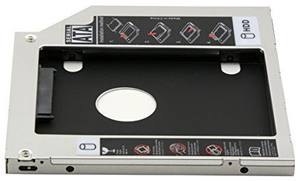 Cablecc 9.5mm SATA 2nd HDD SSD Enclosure Hard Drive Caddy Case Tray for Laptop CD DVD-ROM Optical Bay Drive Slot