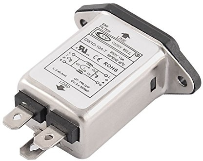 sourcingmap CW1D-10A-T AC250V 10A 50/60Hz Ingresso linea di alimentazione filtro EMI