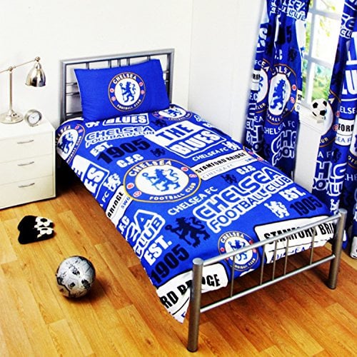 Chelsea FC Childrens/Kids Official Patch Football Crest Duvet Set (Double) (Blue)