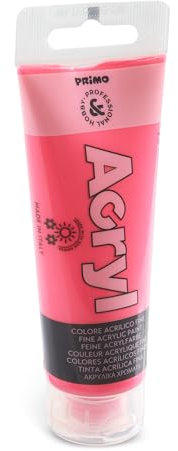 PRIMO Hobby & Professional - Acrylfarben Set Acrylfarben Malerei, 1 Farbenx 75 ml, ab 14 Jahren Permanente, Matte und Abdeckende Textilfarben, Acryllack Schreibwaren, Kreative Arbeiten, Hobby-Malerei