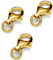My-Bead 3 Stück Karabinerverschlüsse 9mm 925 Sterling Silber 24K Gold doppelt vergoldet in Juweliers- Qualität
