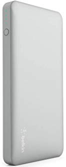 Belkin Pocket Power Bank 10000 mAh Externer Akku (zertifizierte Sicherheit, für iPhone 11, 11 Pro/Pro Max, X, XS, XS Max, XR, SE, 8 , 8+, 7, iPad, Samsung Galaxy S10, S10+, S10e) silber