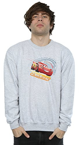 Disney Men's Cars Cruz Ramirez Blueprint Sweatshirt Large Sport Grey