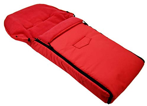 BAMBINIWELT Winterfußsack (108cm) für Jogger Buggy Schlitten FLEECE UNI (Rot)