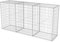 Tidyard Gabionenwand/Steingabione Wand/Drahtkorb Sichtschutz, aus Verzinkter Stahl, Silbern, 200 x 50 x 100 cm (L x B x H)