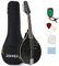 Donner Mandolina Instrumento en Caoba Mandolina Musical 8 Cuerdas Estilo A Set Mandolinas Tradicional con Afinador Cuerdas Funda y Púas (Negro, DML-100B)