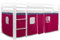 Homestyle4u 1519, Bettumrandung Bettvorhang für Hochbett, Vorhang Stoff Baumwolle, Pink Magenta