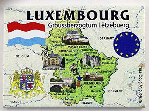 Luxembourg EU Series Souvenir Fridge Magnet 2.5 X 3.5
