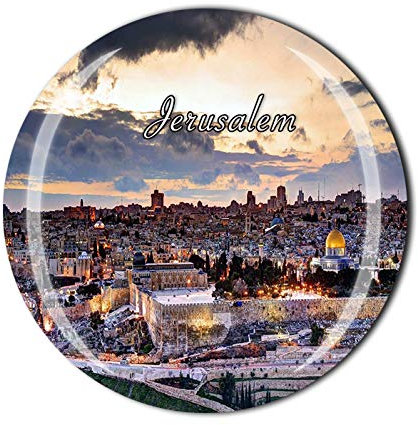 Jerusalem Israel 3D Kühlschrankmagnet Kristall Glas Magnet Reise Souvenir Sammlung Geschenk Magnet Sticker Home Küche Dekoration