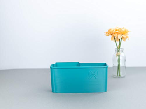 Schnittenliebe Auffangbehälter für Overlock-Maschine Brother 2104D, praktisch für abgeschnittene Fäden und Stoffreste an der Maschine (Teal)