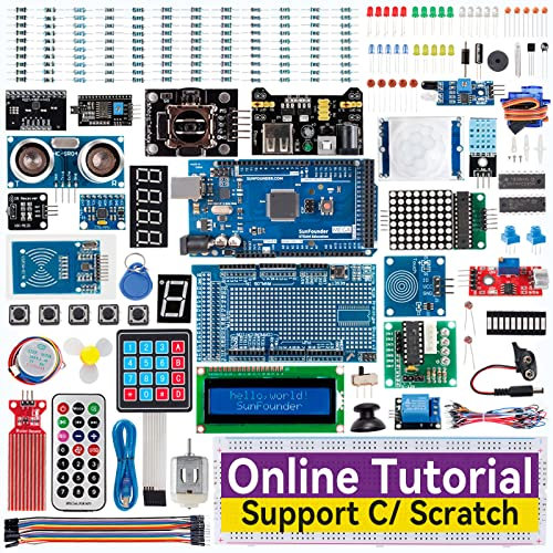 SunFounder Project The Most Complete Electrnoics Starter Kit Compatible with Arduino Mega R3 Nano, 73 Tutorials Included