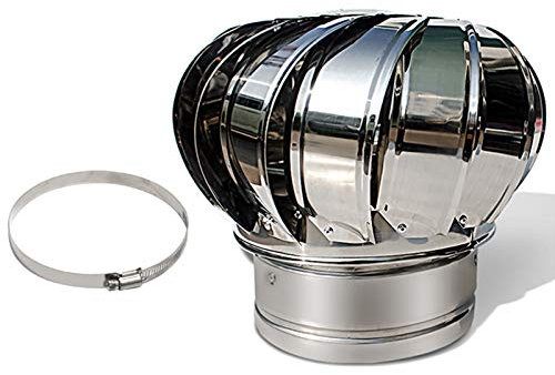 LTLWSH Comignoli Girevoli Cappello Aspiratore Aspirafumo Eolico Comignoli Girevoli in Acciaio Inox per Estrazione di Fumi Aspira Fumo E Fumi Comignolo Tondo,110mm