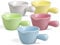 Keponbee 5PCS Small Sauce Bowls Cute Dip Bowls with Handle Colorful Snack & Dip Bowls Ceramic Mini Creamer Jug - Mixed 5 Color