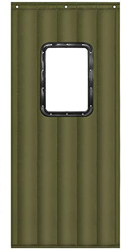 QIAOH Rideau Phonique Anti Bruit De Porte D'entree 80x200cm, Rideau De Porte Isolant Thermique, Rideau De Porte Interieur Phonique, Coupe-Vent Isolation Phonique