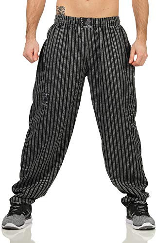 ZARMEXX Herren Sporthose Jogginghose Lang Fitnesshose Bodybuilding Kraftsport Hose Gym Pumperhose (grau, XXL)