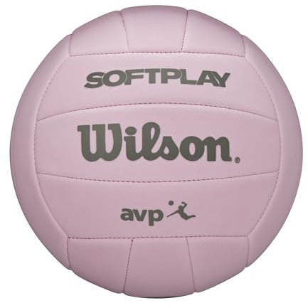 Wilson Volleyball Super Soft Play, Kunstleder, Outdoor und Indoor-Volleyball, Beachvolleyball, Pink