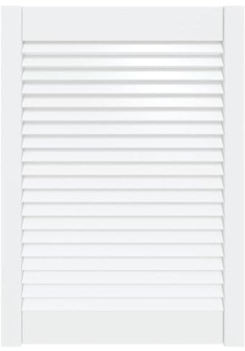 vidaXL Porte d'Armoire à Persiennes, Porte de Placard à Chaussures, Panneau de Radiateur, Décoration d'Intérieur, Blanc Bois de Pin Massif