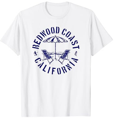Redwood Coast California Beach Chairs Ocean Outdoors Camping T-Shirt