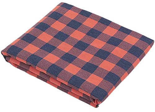 Pceewtyt Schön Jeansstoff zum nahen meterware Baumwollstoffe rot kariert gewaschener Jeansstoff verdicken 170 cm breit Jacquard zum Nähen von Hosen, Jacken, Dekorationen(Size:170cmx100cm)