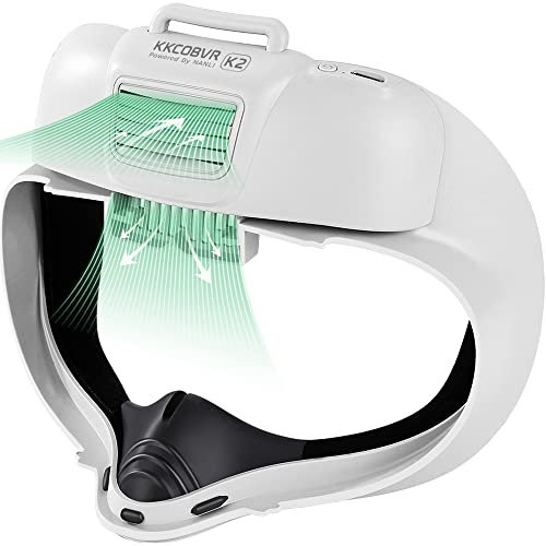 KKCOBVR K2 Couvercle avant du ventilateur de refroidissement avec coussinet d'interface faciale en cuir PU compatible avec le refroidisseur de ventilateur Quest 2, soulage la buée de la lentille
