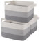 OIAHOMY Storage Basket, Woven Baskets for Storage, Cotton Rope Basket for toys,Towel Baskets for Bathroom - Pack of 3, Gradient Gray