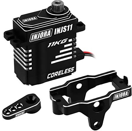 INJORA Kernlos Digital Micro Servo 11KG High Torque mit Hupe und Servo Ablage für TRX4M 1/18 RC Crawler Upgrade Teile