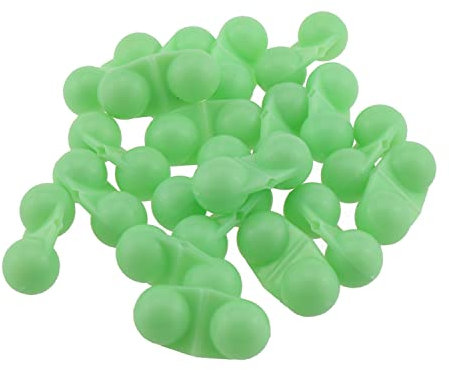 MEETOOT Doppelrassel zum Angeln, 20 Stück, leuchtende Farben, Meeresfische, Bissanzeiger