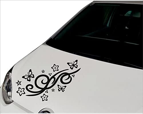 KLEBEKÖNIG Auto Aufkleber Tribal Sticker Autoaufkleber Tuning Blumen Viele Farben