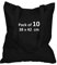 Cotton Bags for Grocery, Plain Tote Bags to Decorate, eco-friendly Canvas Tote Bags made with Premium Quality 100% Cotton Fabric Are Reusable Blank - Size 38x42cm+70cm long Handle (Pack of 10-Black)