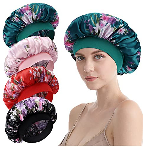 Hair Bonnet for Women – Soft Breathable Hair Cap Shower Caps for Braids Natural Hair