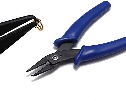 Split Ring Jump Ring Opening Pliers 140mm Tweezer Opener Tools Jewelry Making Tools Craft Pliers for Opening Split Ring or Key Chain Jewelry Beading Repair Making Supplies