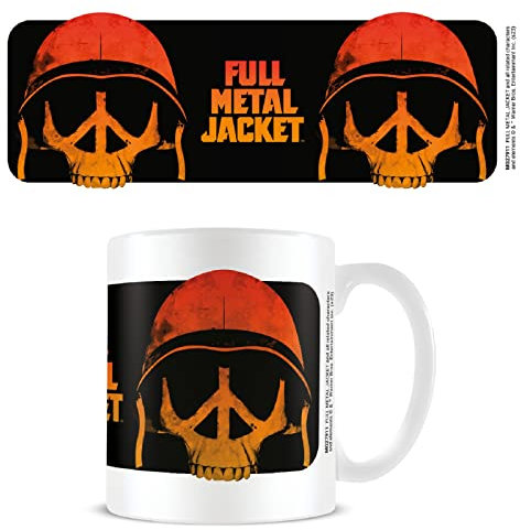 Pyramid International Full Metal Jacket Mug (Peace Skull Design) 11oz Ceramic Coffee Mug, Cups and Coffee Mugs for Women and Men - Official Merchandise