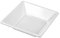 Tradineur - Pack de 6 platos hondos cuadrados reutilizables de plástico, 100% reciclables, extra resistentes, higiénicos, apilables, aptos para lavavajillas (Blanco, 17 x 17 cm)