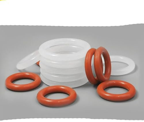 CS 3,53 mm, hitzebeständiger O-Ring in Lebensmittelqualität, VMQ weiß/roter Gummidichtungs-O-Ring, Dicke 3,53, ID 4,34 – 266,29 mm-weiß, 3,53 mm, ID 32,92 mm (50 Stück)